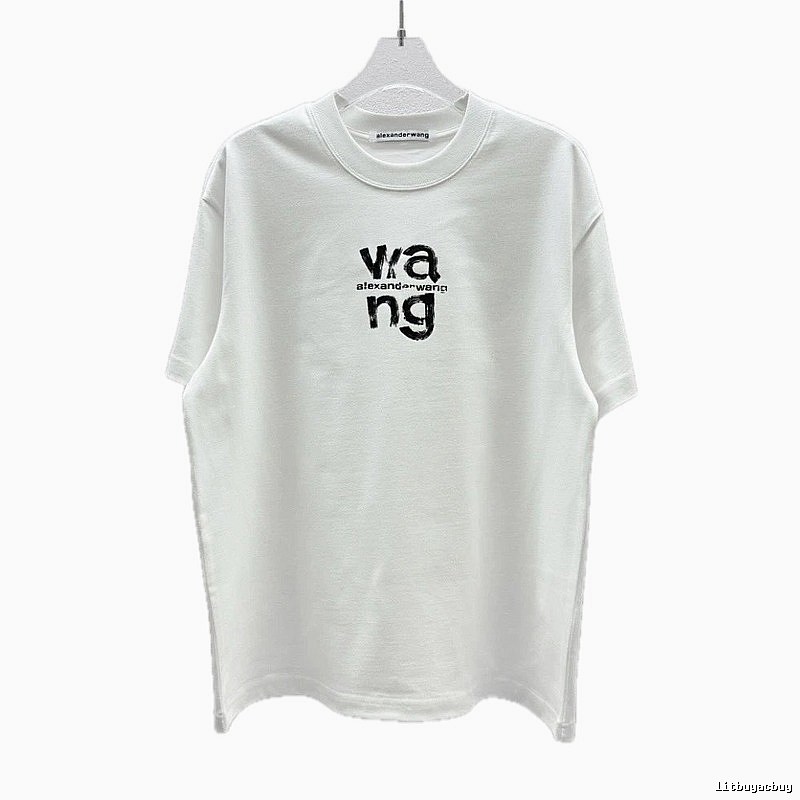 Alexander Wang Letter Print Streetwear White T-Shirt