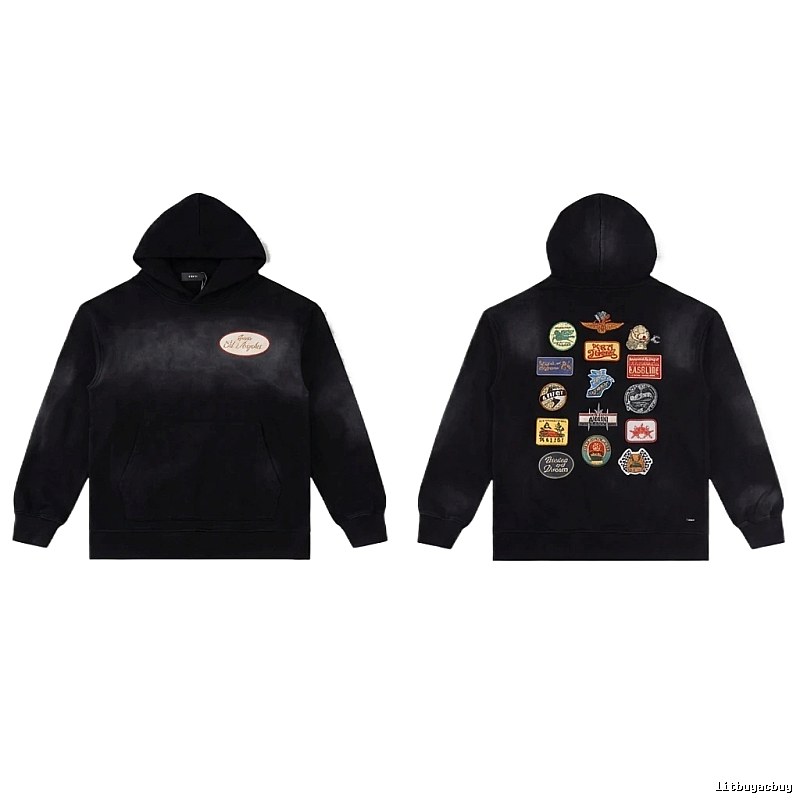 AMIRI Badge Style Black Hoodie