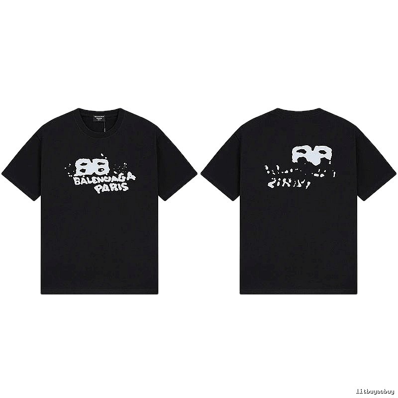 Balenciaga graffiti-style black T-shirt