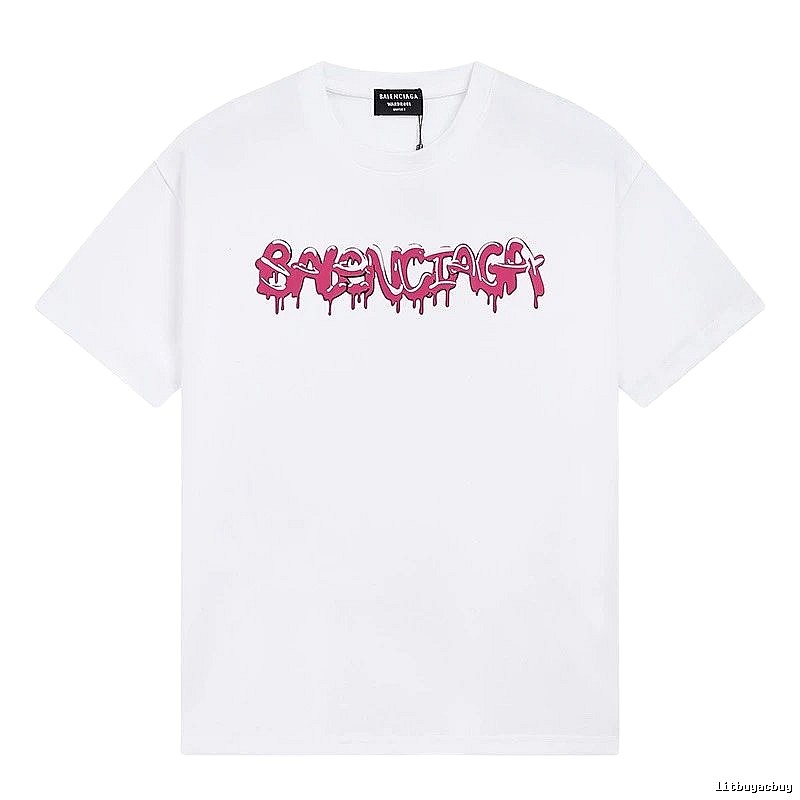 Balenciaga graffiti-style white T-shirt