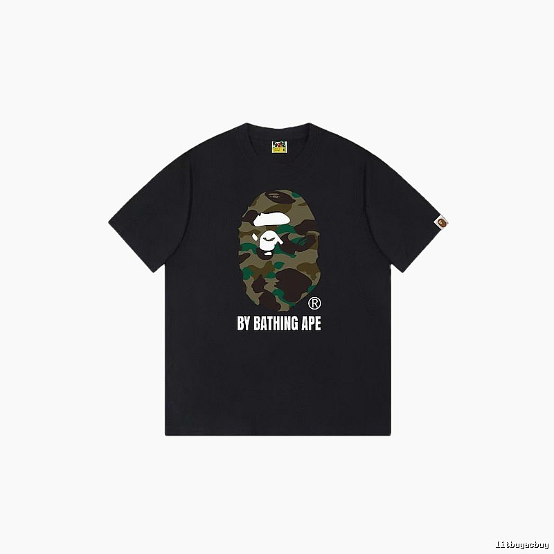 Bape camouflage style black T-shirt
