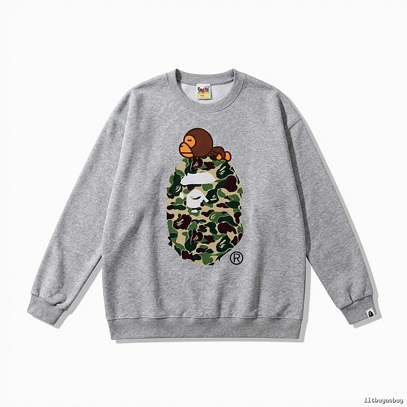 Bape camouflage style grey sweatshirt