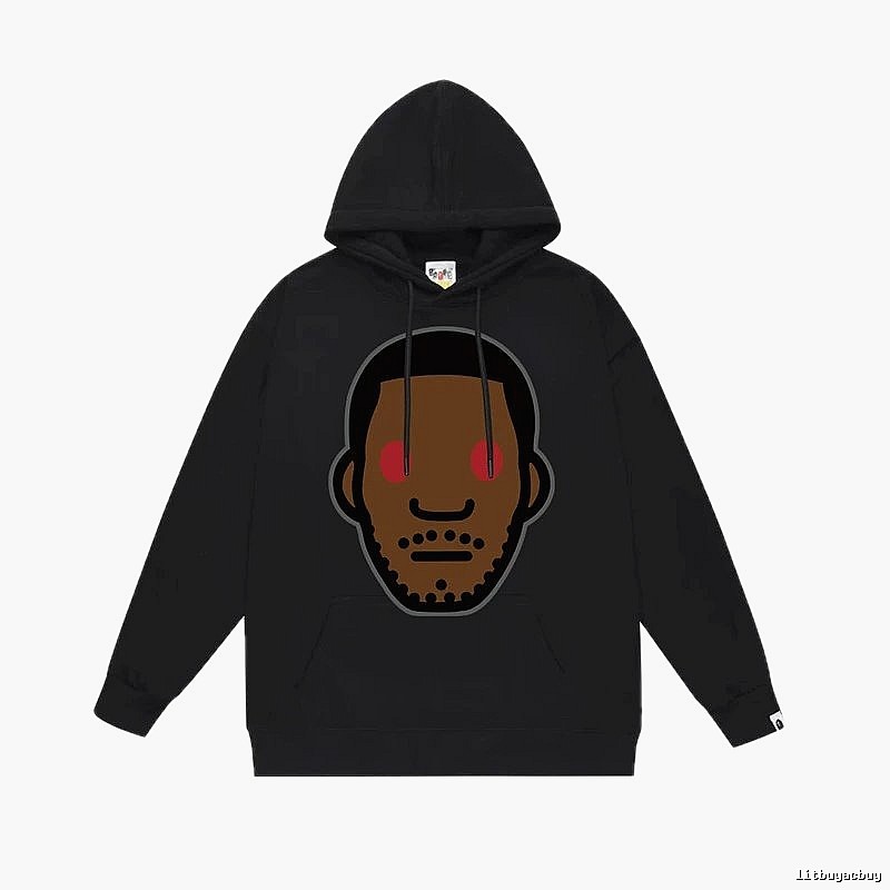 Bape cartoon-style black hoodie