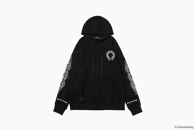 Chrome Hearts Resort Cross graphic hoodie Black Blue Cross with Premium Look