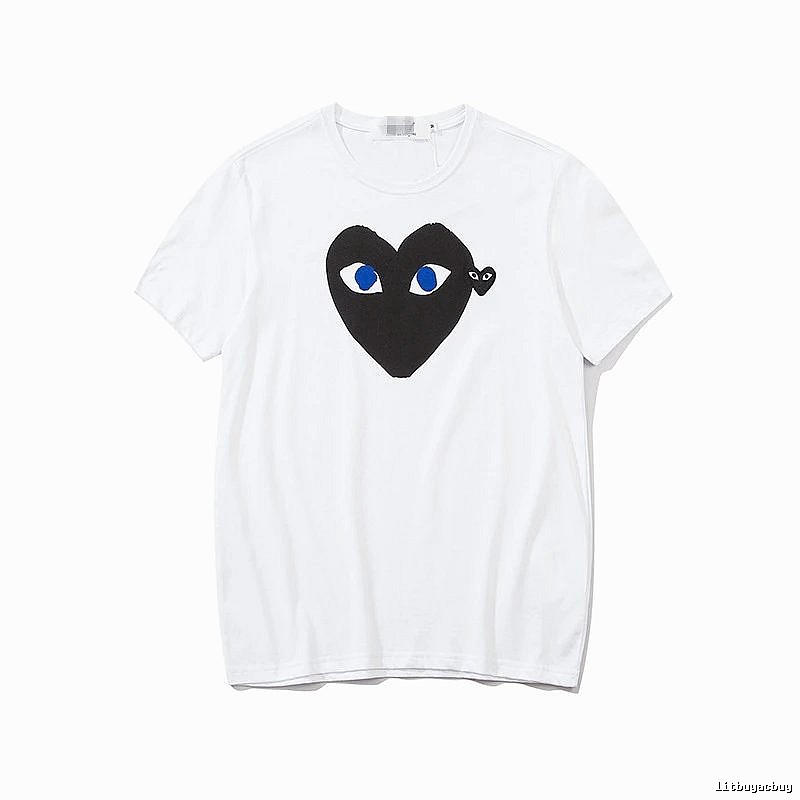 Comme des Garcons PLAY 2023-03 Black Style 2303 Heart Logo T-Shirt Poolside Style