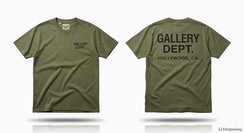 Gallery Dept American Retro Style Green T-shirt