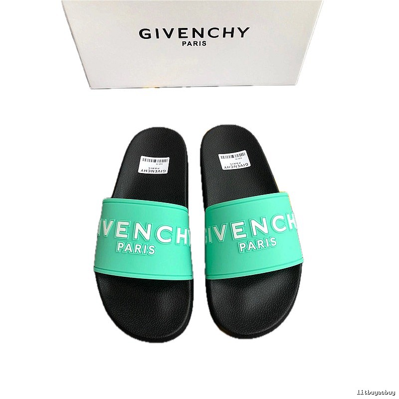 Givenchy Paris Streetwear Brand Mint Green Slides