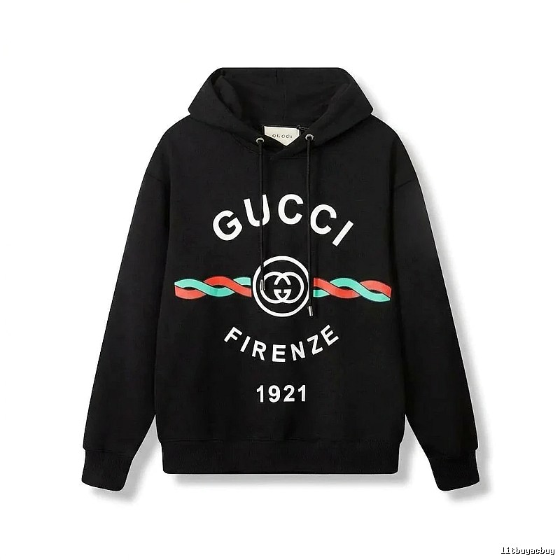 Gucci retro-style black hoodie