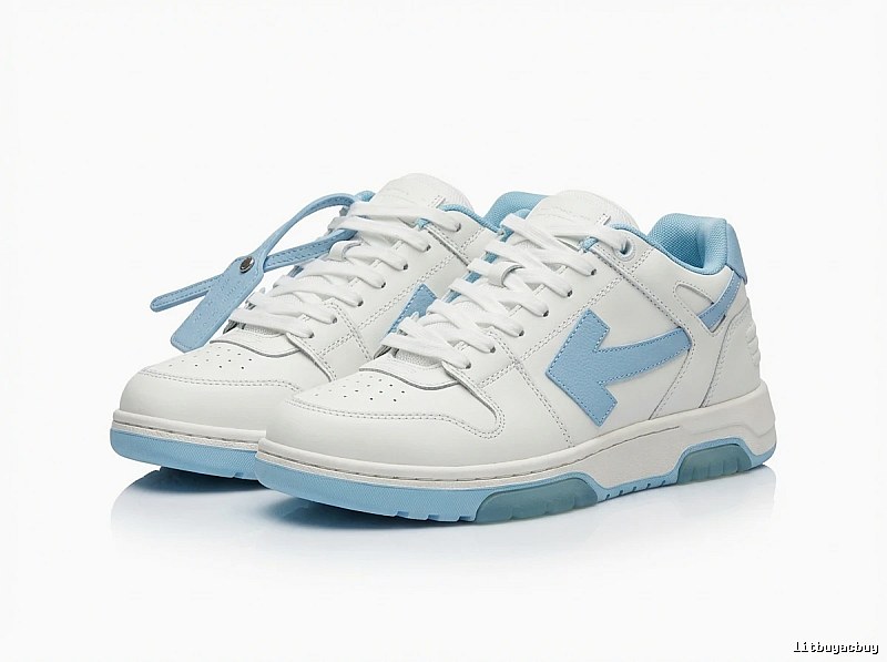 Off-White casual style white and blue sports shoes