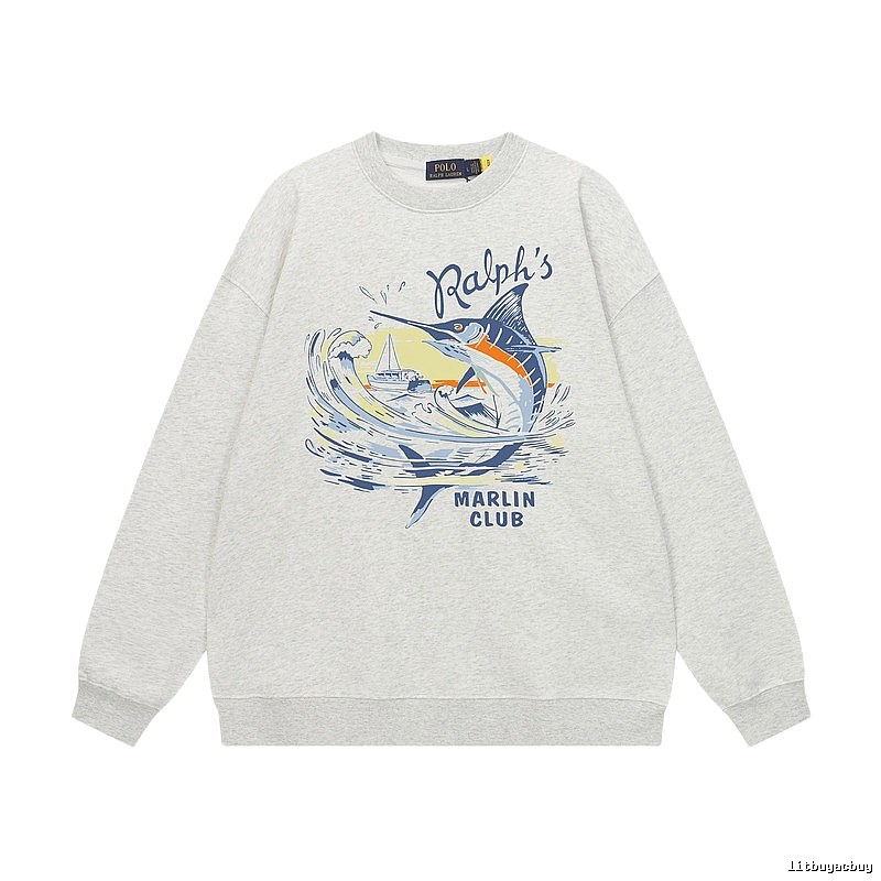 Ralph Lauren Marin Club Light Grey Sweatshirt