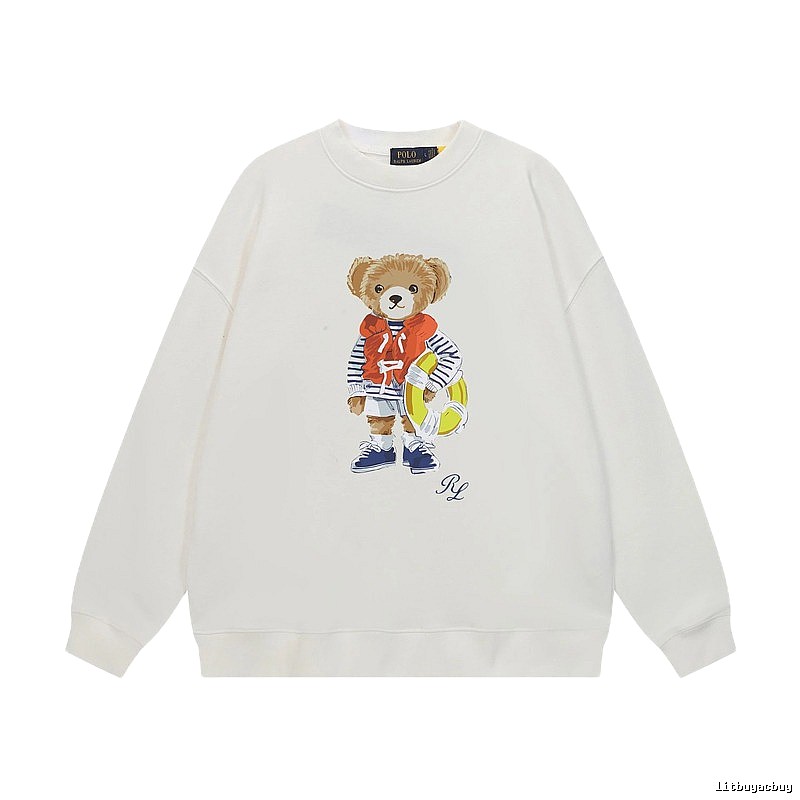 Ralph Lauren white sweatshirt with bear print