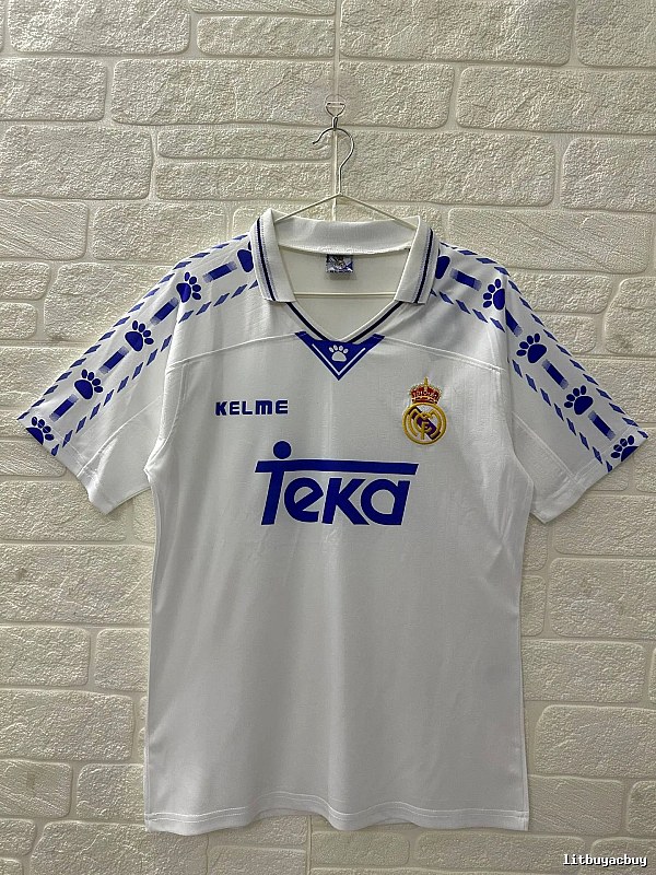 Real Madrid Classic Retro Teka soccer jersey White Retro Football for Daily Styling