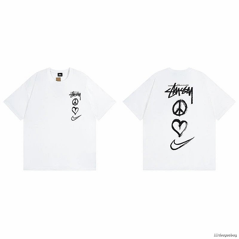 Stussy White Spider Graphic T-Shirt Logo Detail