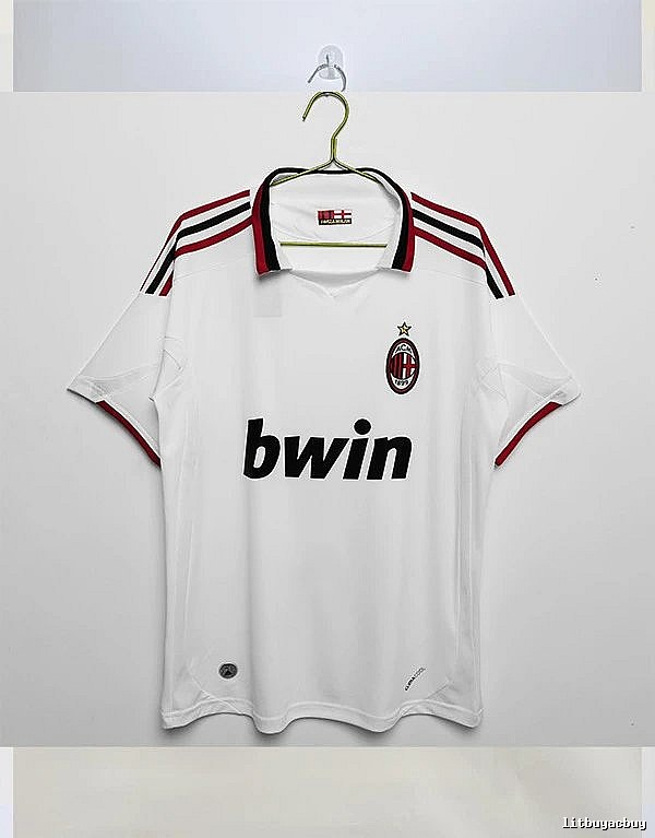 AC Milan Gift Ready Retro soccer jersey Red Black Striped with Standout Detail