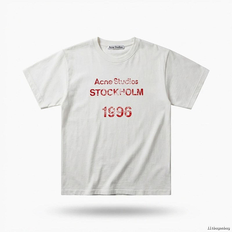 Acne Studios minimalist style white T-shirt