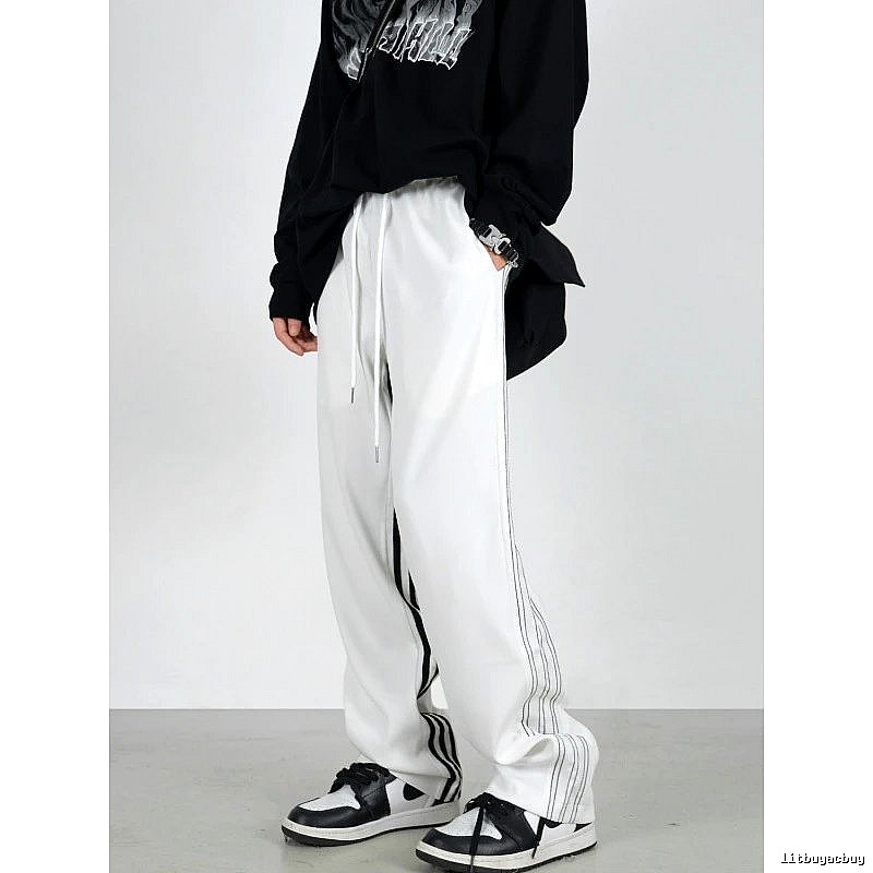Adidas Casual Track pants Black Three Stripe for Streetwear Looks