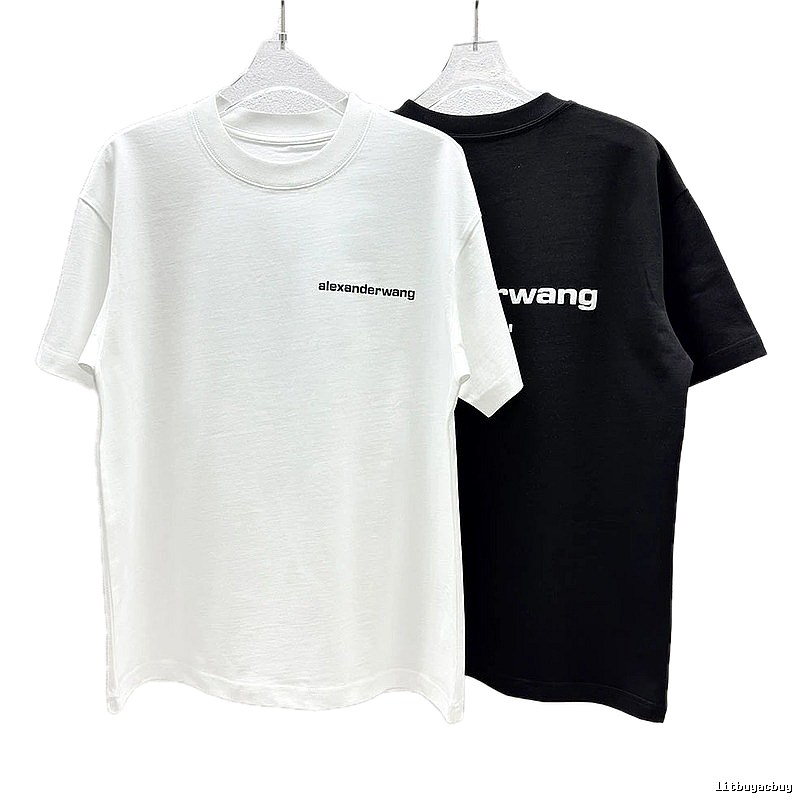 Alexander Wang Minimalist Lettering Black & White Short-sleeve T-shirt
