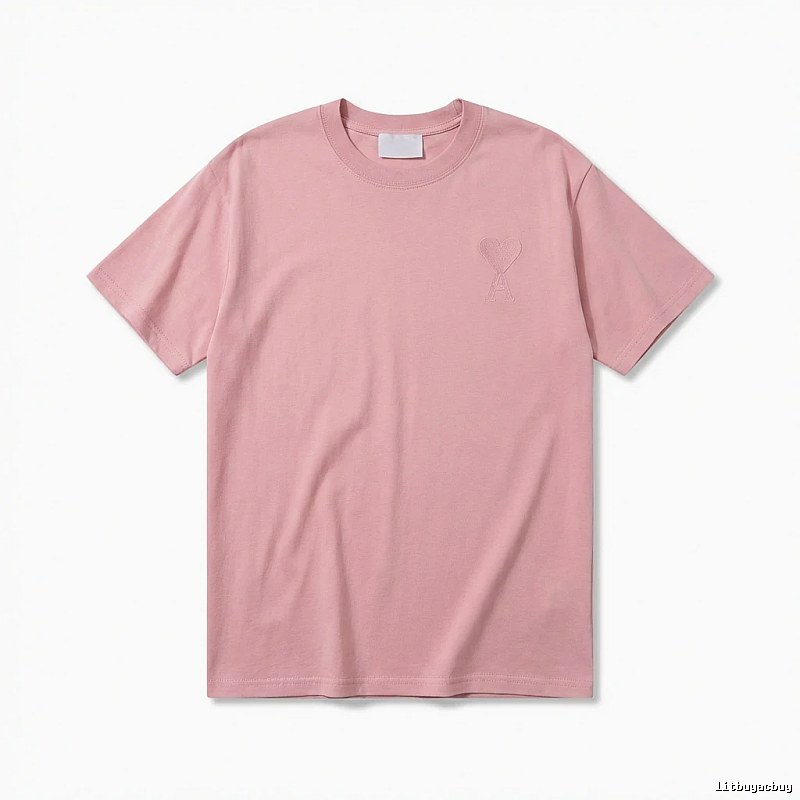 AMI simple and elegant pink T-shirt