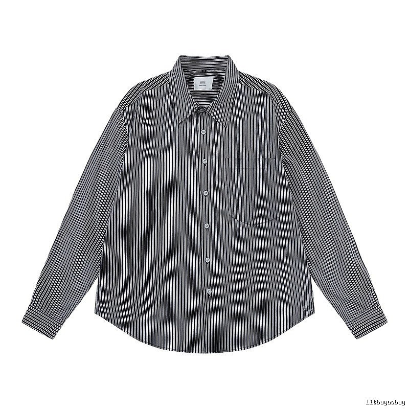 AMI Stripe Minimalist Style Shirt