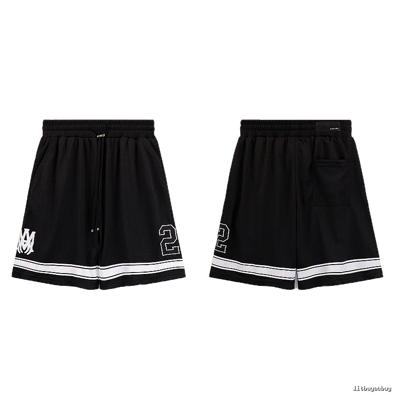 AMIRI American Basketball Style Black Athletic Shorts