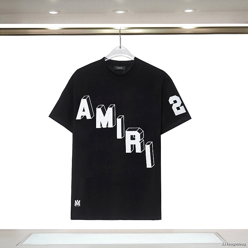 Amiri Compact Graphic T-shirt White Blue Amiri for Sport-Inspired Styling