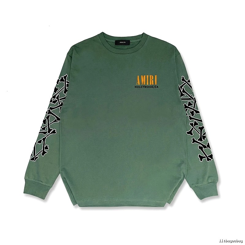 AMIRI Dark Style Olive Green Sweatshirt