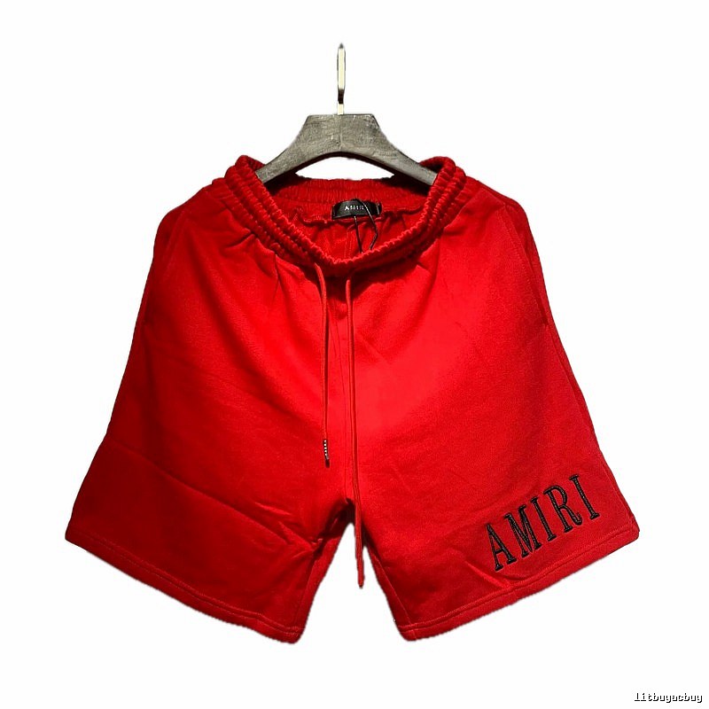 AMIRI Embroidered Street Style Red Casual Shorts