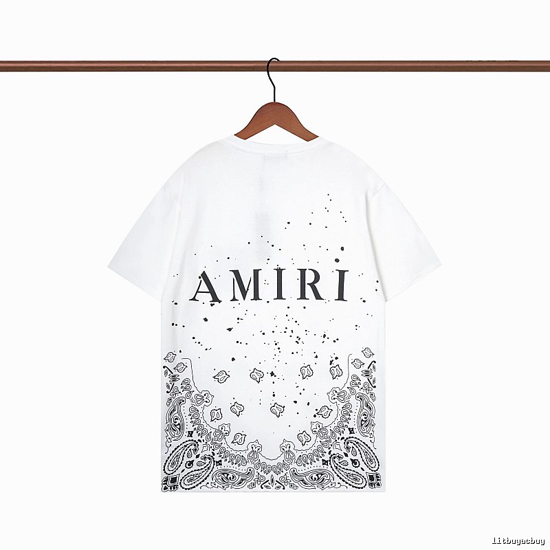 Amiri Gift Ready Graphic T-shirt White Blue Amiri with Standout Detail