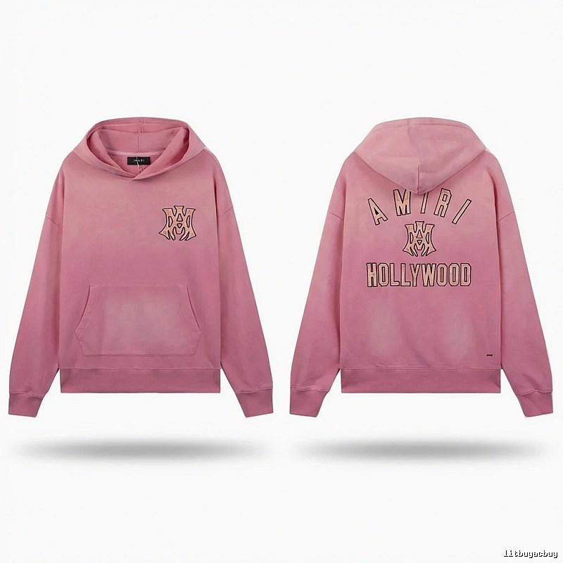AMIRI Hollywood-style pink sweatshirt