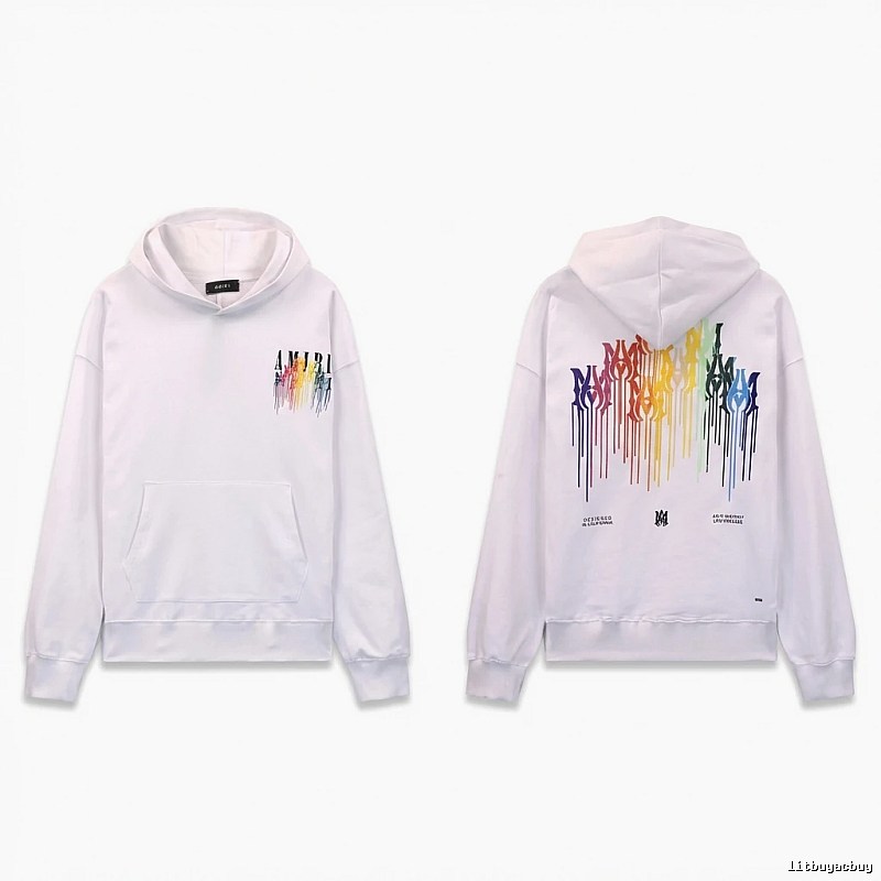 AMIRI Rainbow Wind White Hoodie