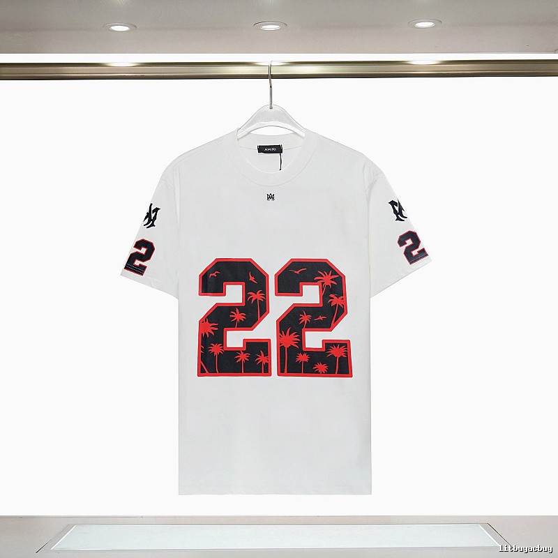 Amiri Resort Graphic T-shirt White Blue Amiri with Premium Look
