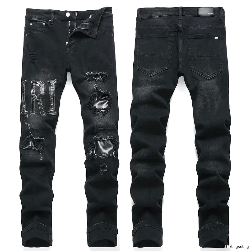 AMIRI Ripped Trendy Cool Black Pants