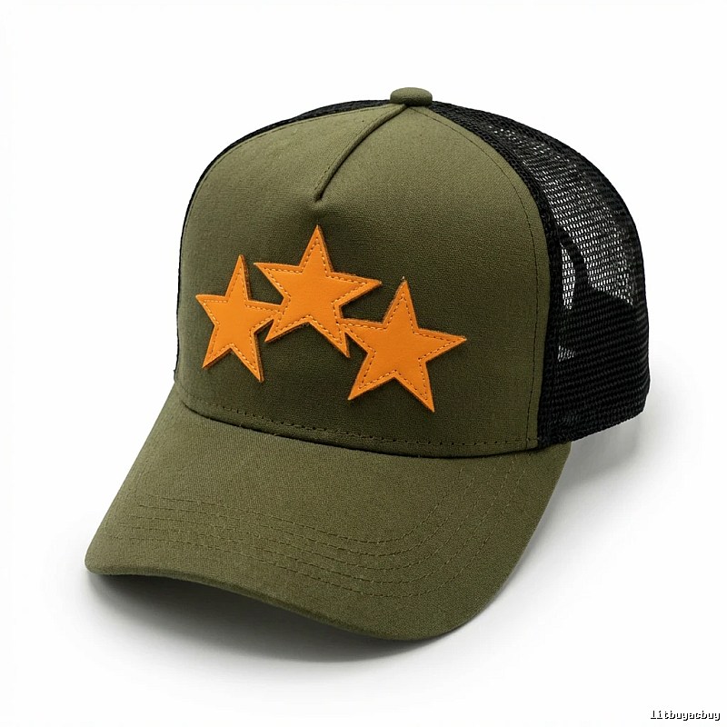 AMIRI Star Retro-style Military Green Hat