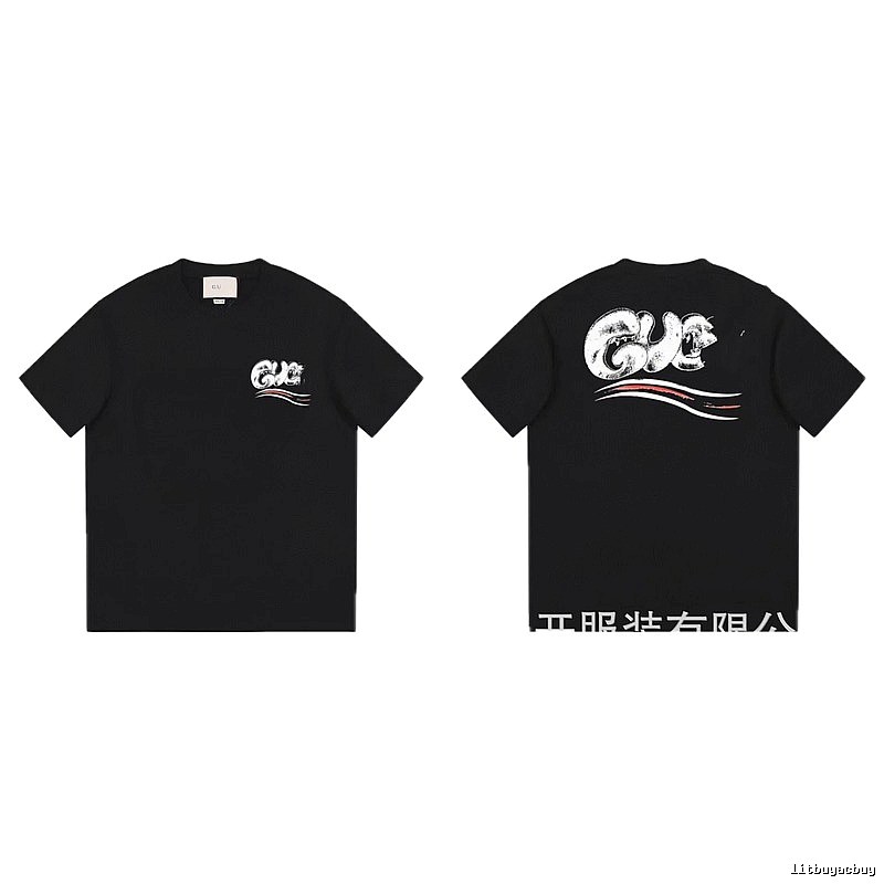 Balenciaga Graffiti Street Style Black T-Shirt