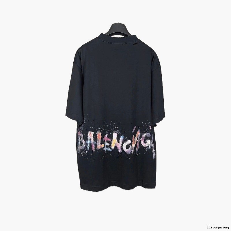Balenciaga graffiti-style black T-shirt