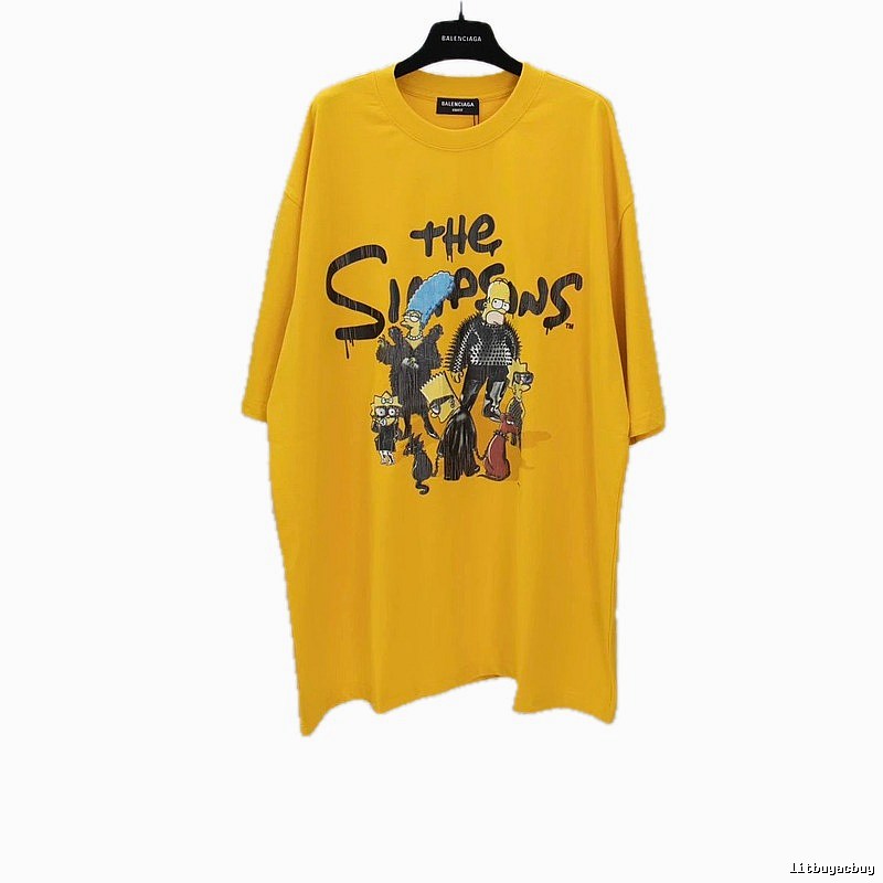 Balenciaga x The Simpsons Co-branded Yellow T-shirt