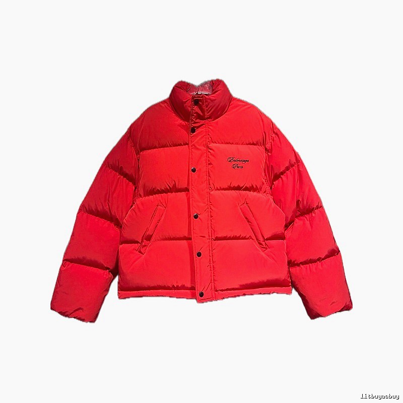 Balenciaga's red trendy and cool down jacket