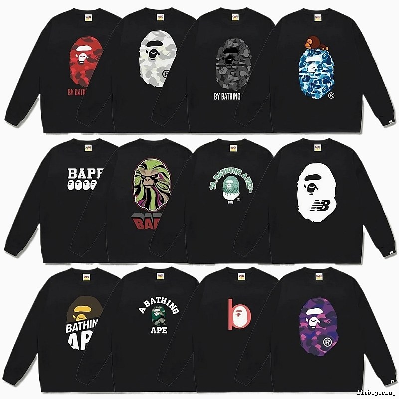 Bape Ape Head Trendy and Cool Black Sweatshirt