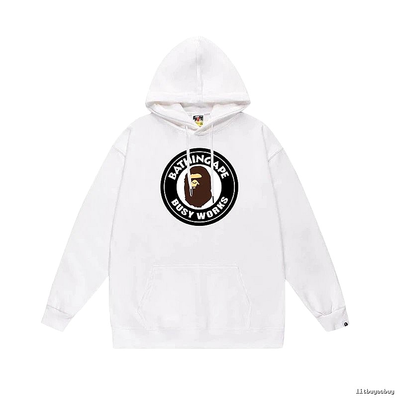 Bape Black Label Casual Style White Hoodie