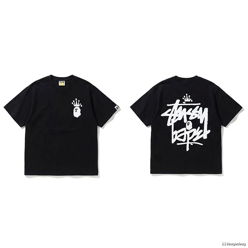 Bape Crown Graffiti Style Short-Sleeve Shirt
