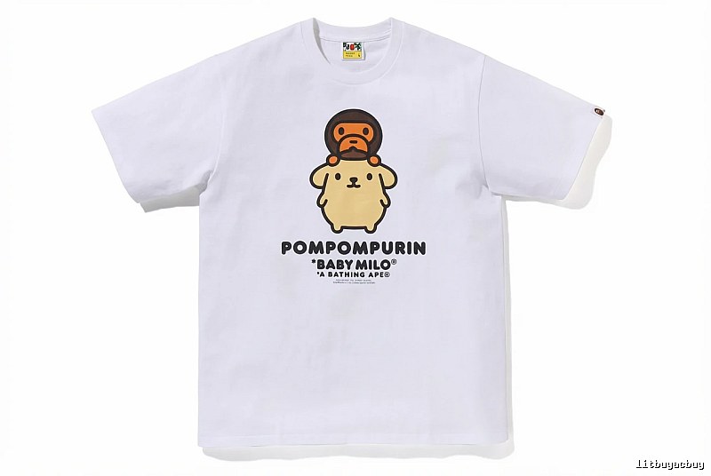 Bape x Pompompurin Co-branded Short-sleeve White