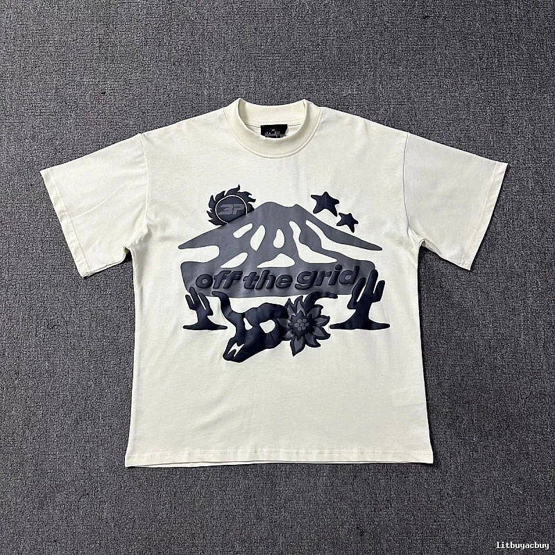 Broken Planet Resort Graphic T-shirt White Cotton Bold with Premium Look