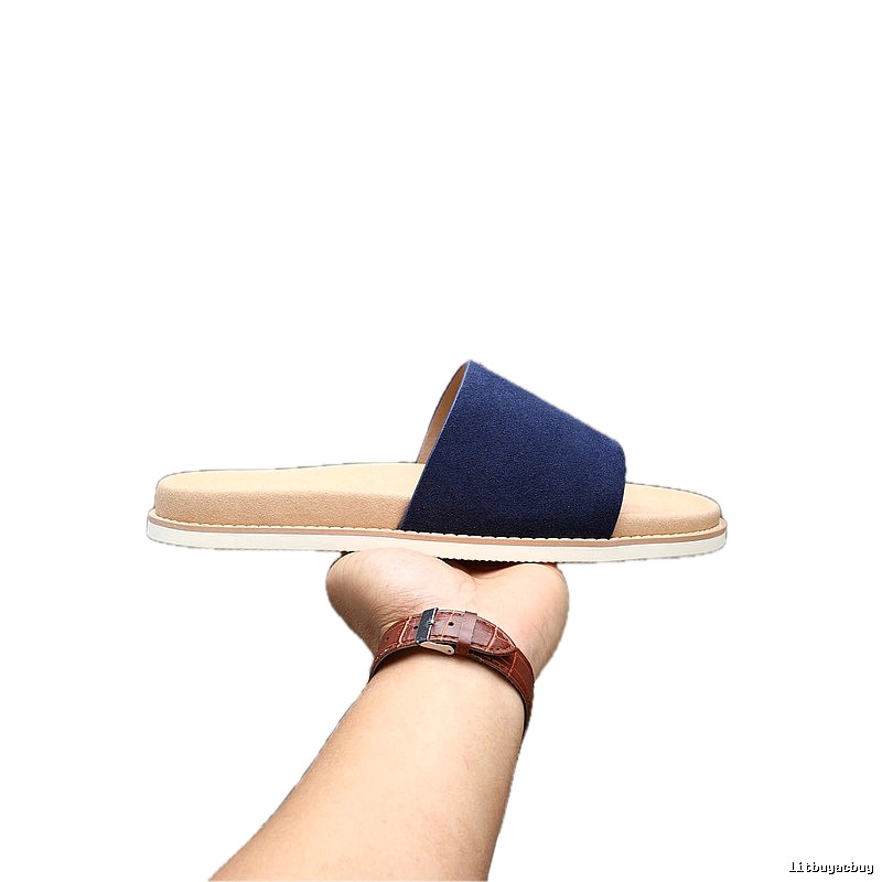 Brunello Cucinelli Casual-style Navy Blue Slides