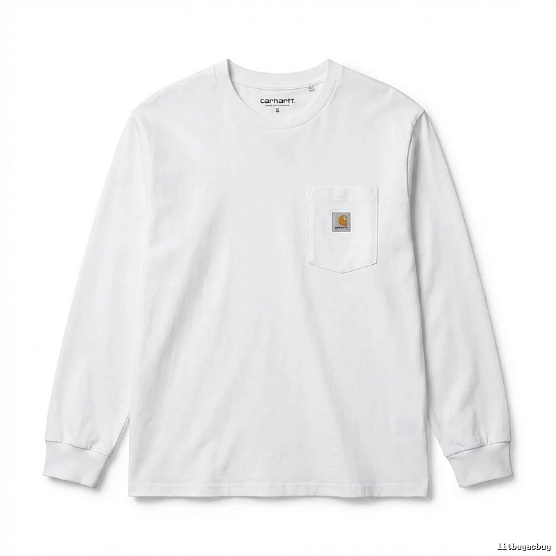 Carhartt minimalist style white long-sleeve