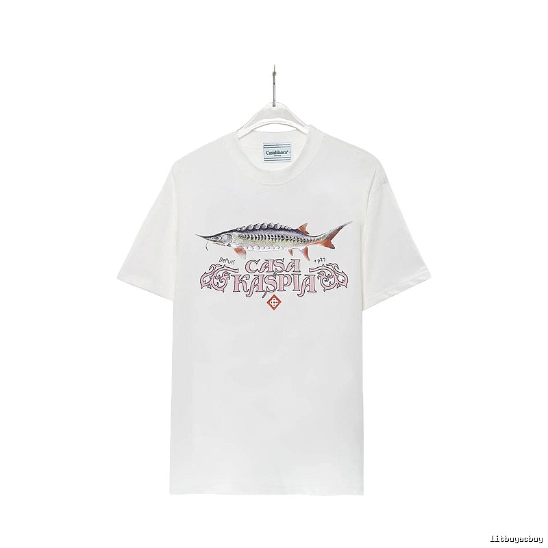 Casablanca - printed retro - style white T - shirt
