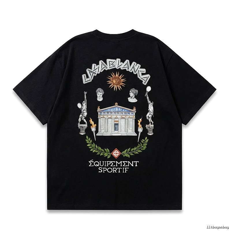 Casablanca retro style black T-shirt