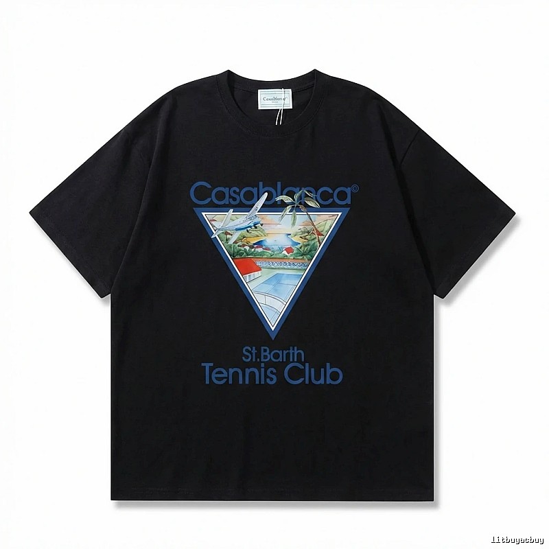 Casablanca triangle - printed black T - shirt