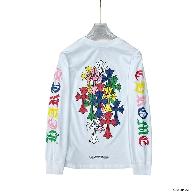 Chrome Hearts Colorful Floral Long-Sleeve T-Shirt