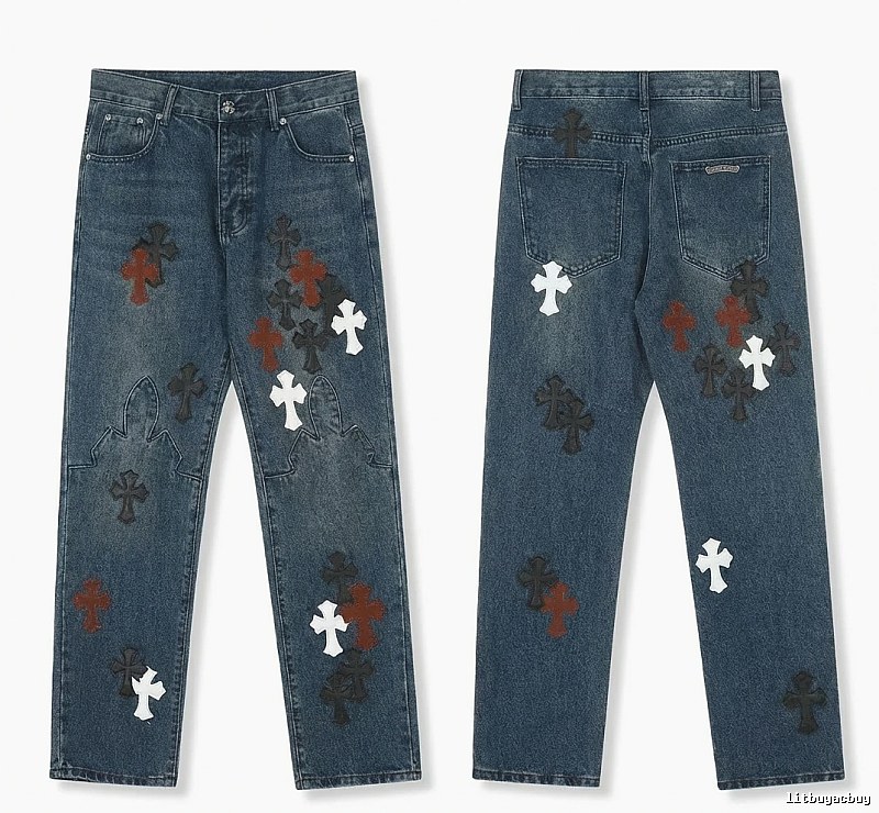 Chrome Hearts Cross Denim Long Pants