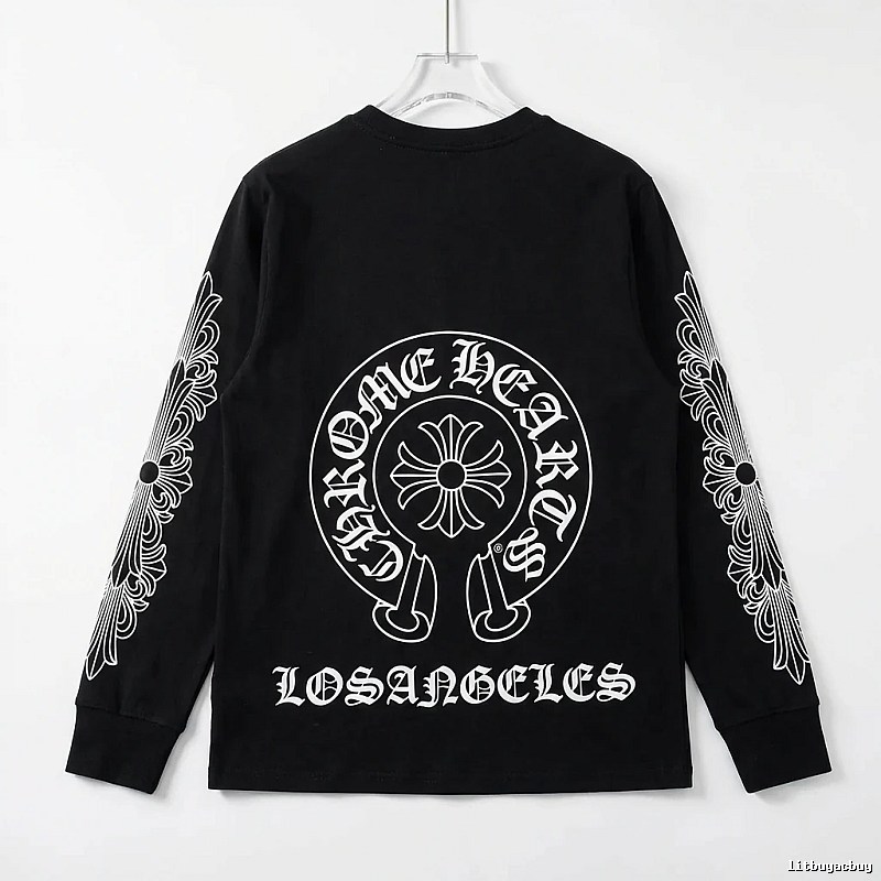 Chrome Hearts Cross Flower Dark Style Black Long Sleeve